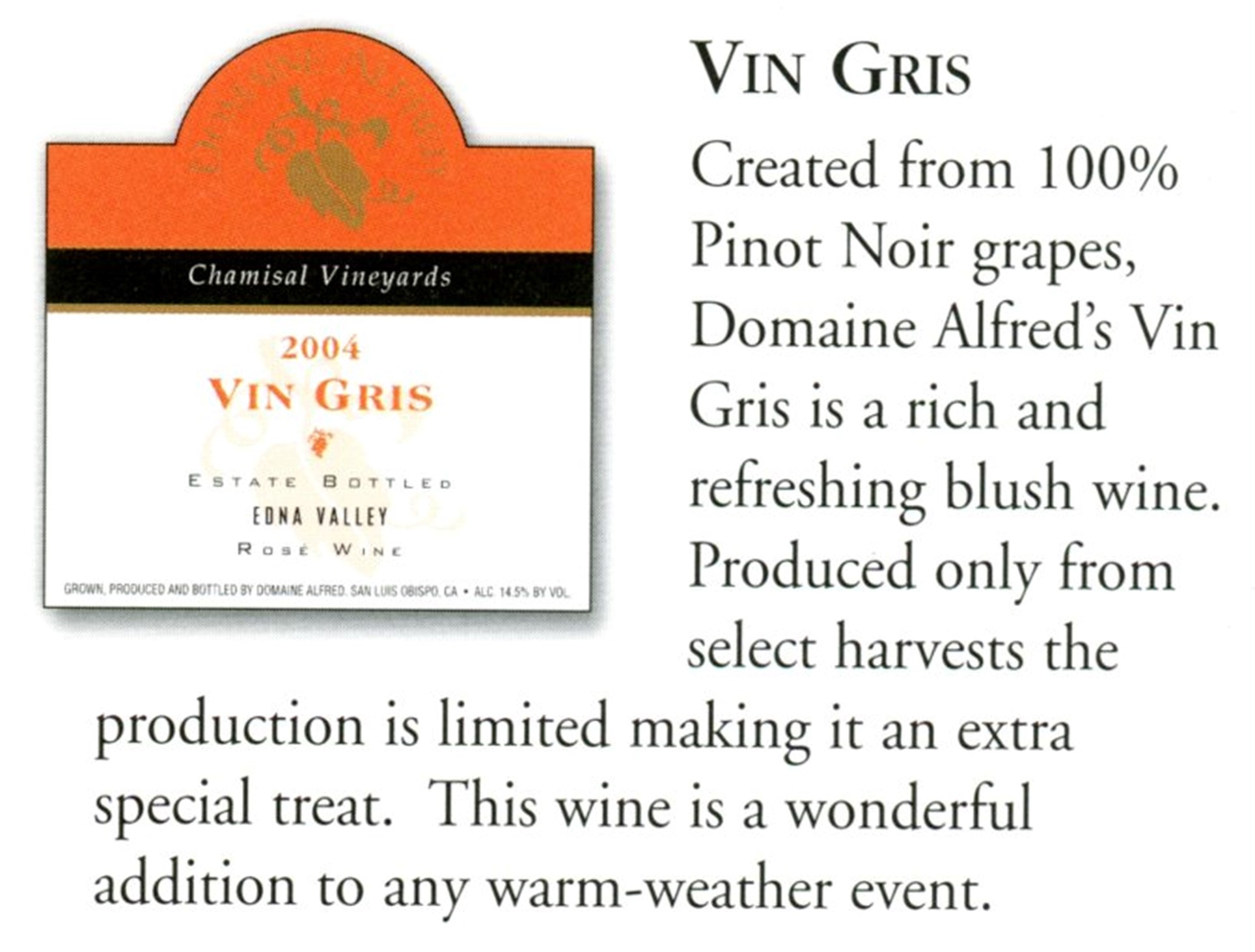 Wine Label Wine History Project of San Luis Obispo County
